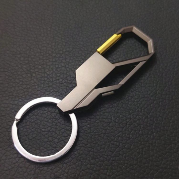 Metal Keychain With Carabiner Clip image 2